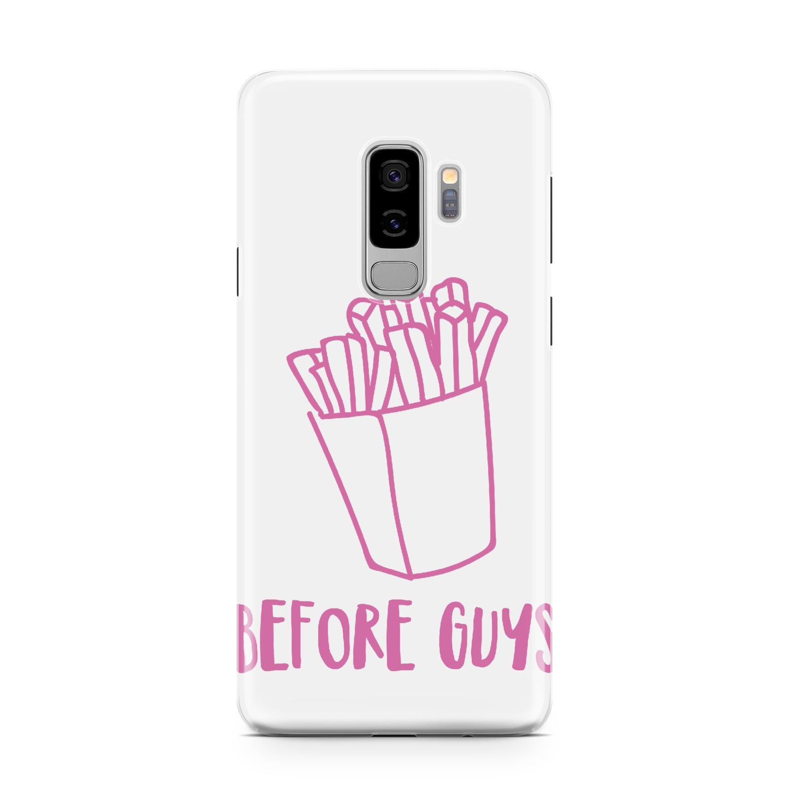 Valentines Fries Before Guys Samsung Galaxy S9 Plus Case on Silver phone