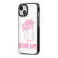 Valentines Fries Before Guys iPhone 13 Black Impact Case Side Angle on Silver phone