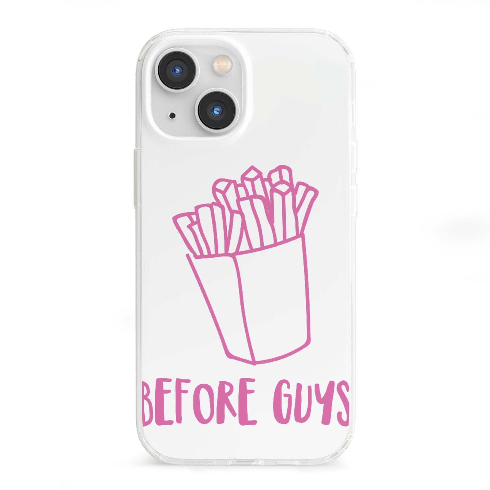Valentines Fries Before Guys iPhone 13 Mini Clear Bumper Case