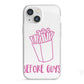 Valentines Fries Before Guys iPhone 13 Mini TPU Impact Case with White Edges