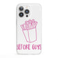 Valentines Fries Before Guys iPhone 13 Pro Clear Bumper Case