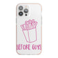Valentines Fries Before Guys iPhone 13 Pro Max TPU Impact Case with Pink Edges