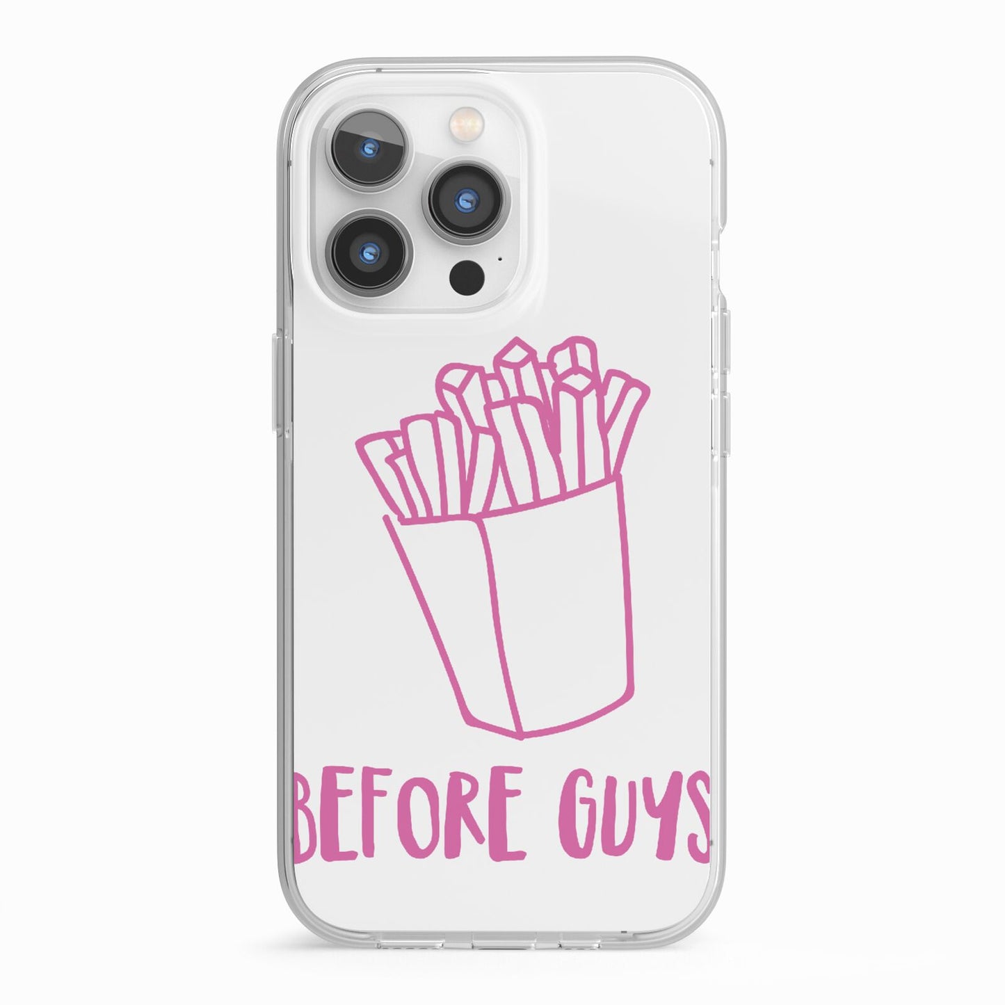 Valentines Fries Before Guys iPhone 13 Pro TPU Impact Case with White Edges