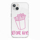 Valentines Fries Before Guys iPhone 13 TPU Impact Case with White Edges