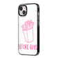 Valentines Fries Before Guys iPhone 14 Plus Black Impact Case Side Angle on Silver phone