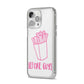 Valentines Fries Before Guys iPhone 14 Pro Max Clear Tough Case Silver Angled Image