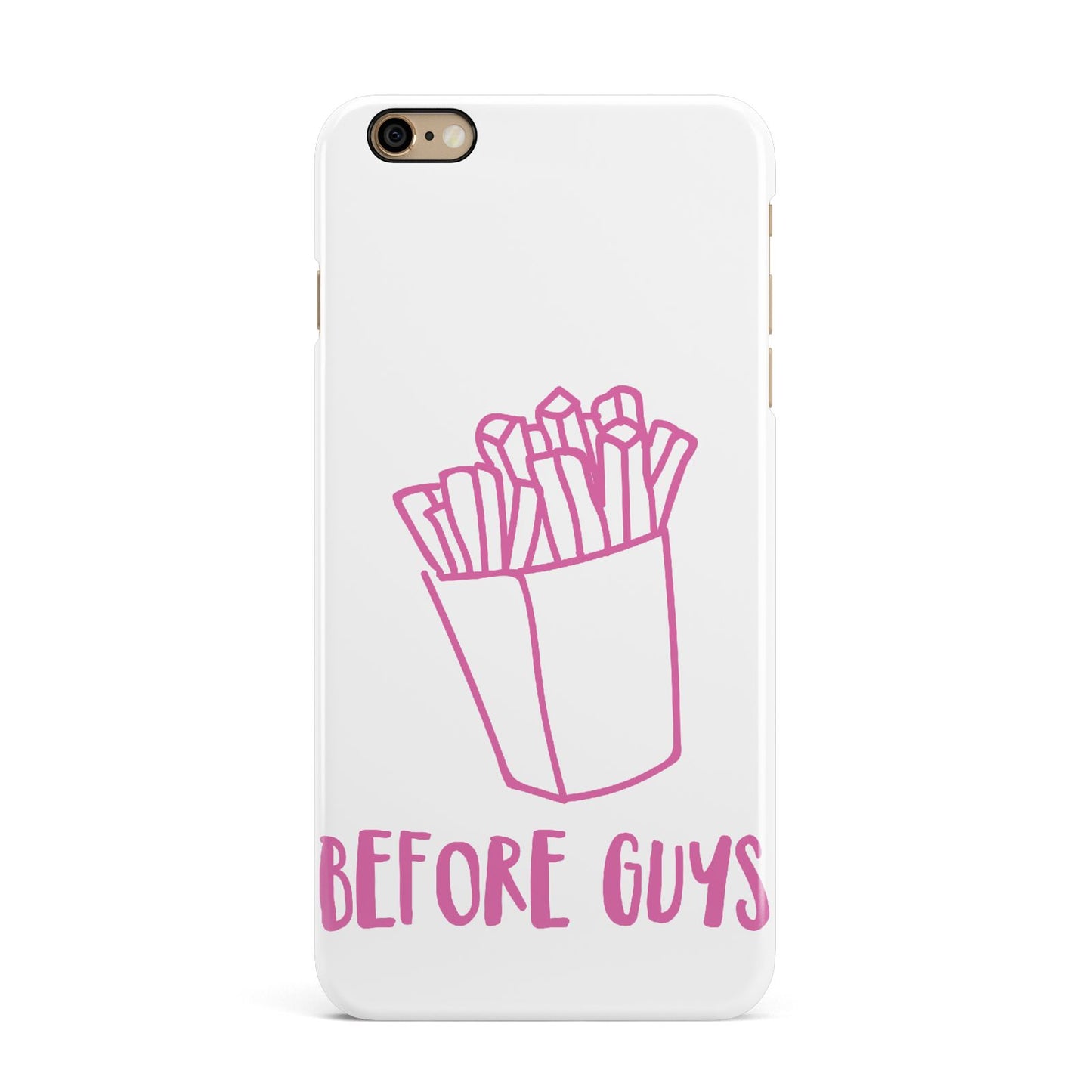 Valentines Fries Before Guys iPhone 6 Plus 3D Snap Case on Gold Phone