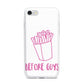 Valentines Fries Before Guys iPhone 7 Bumper Case on Silver iPhone