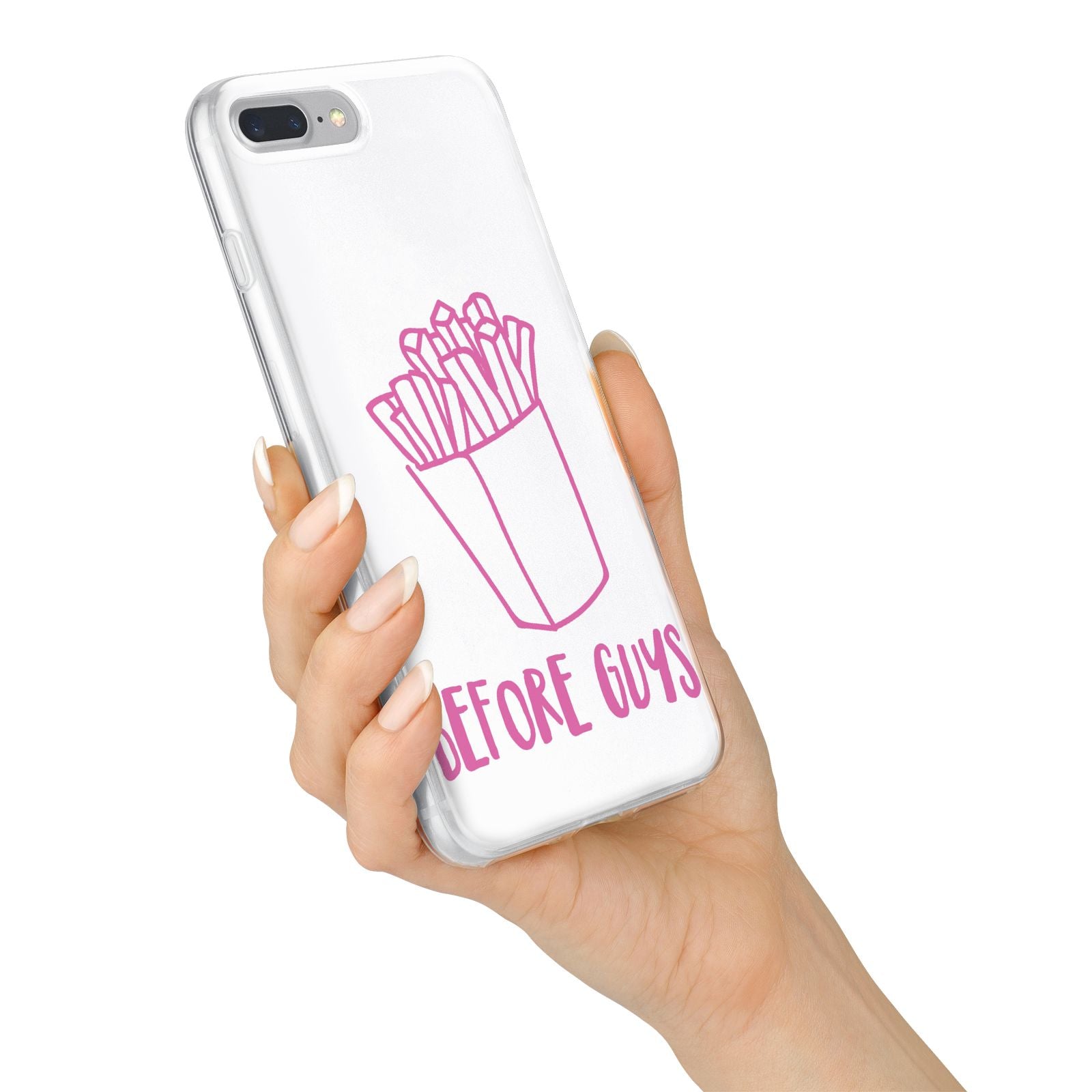 Valentines Fries Before Guys iPhone 7 Plus Bumper Case on Silver iPhone Alternative Image