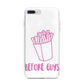 Valentines Fries Before Guys iPhone 7 Plus Bumper Case on Silver iPhone
