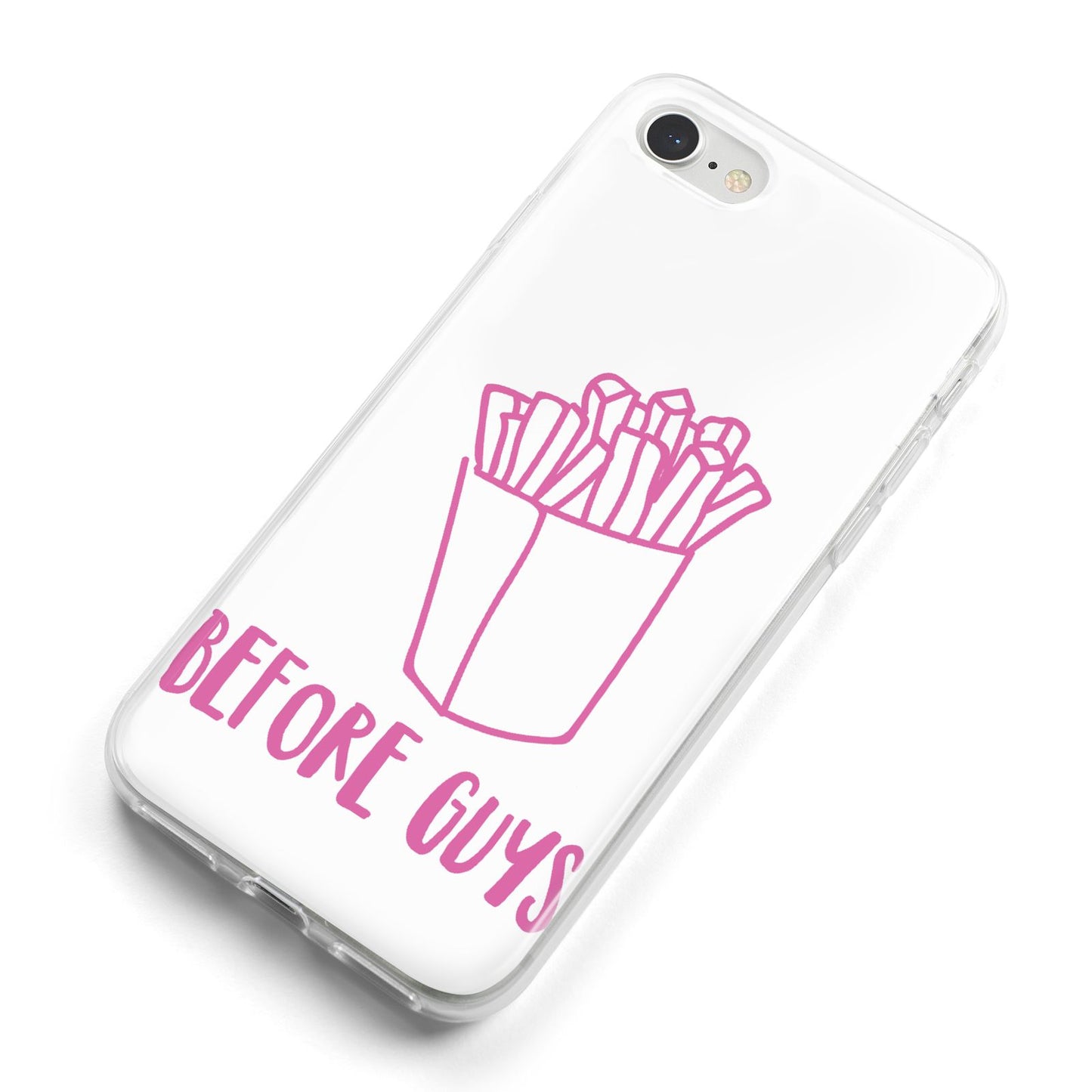 Valentines Fries Before Guys iPhone 8 Bumper Case on Silver iPhone Alternative Image