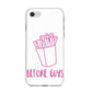 Valentines Fries Before Guys iPhone 8 Bumper Case on Silver iPhone