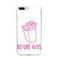 Valentines Fries Before Guys iPhone 8 Plus Bumper Case on Silver iPhone
