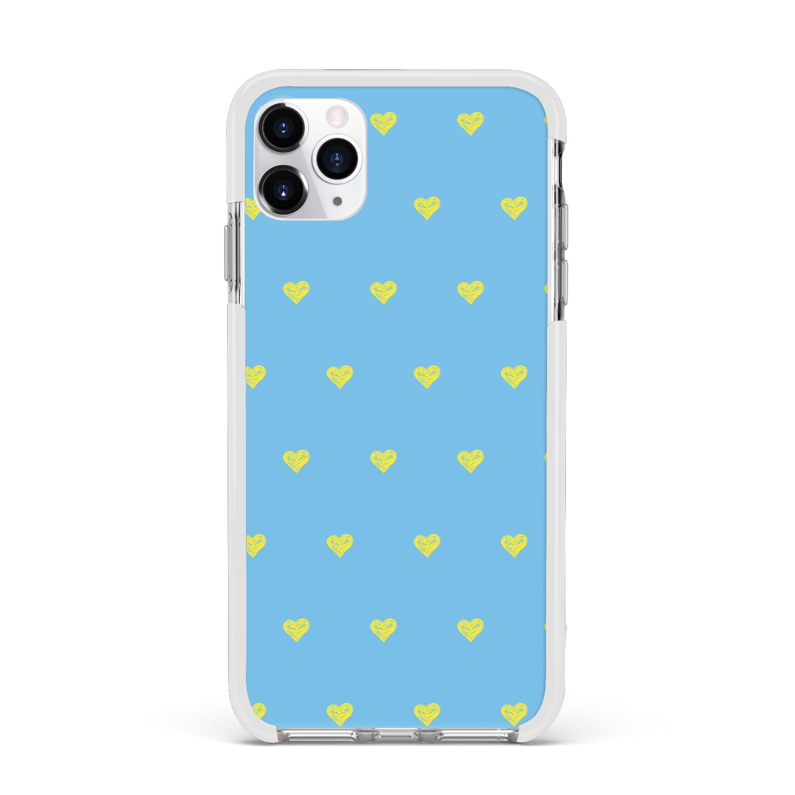Valentines Hearts Polka Dot Apple iPhone 11 Pro Max in Silver with White Impact Case