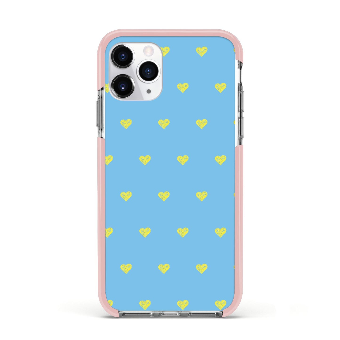 Valentines Hearts Polka Dot Apple iPhone 11 Pro in Silver with Pink Impact Case