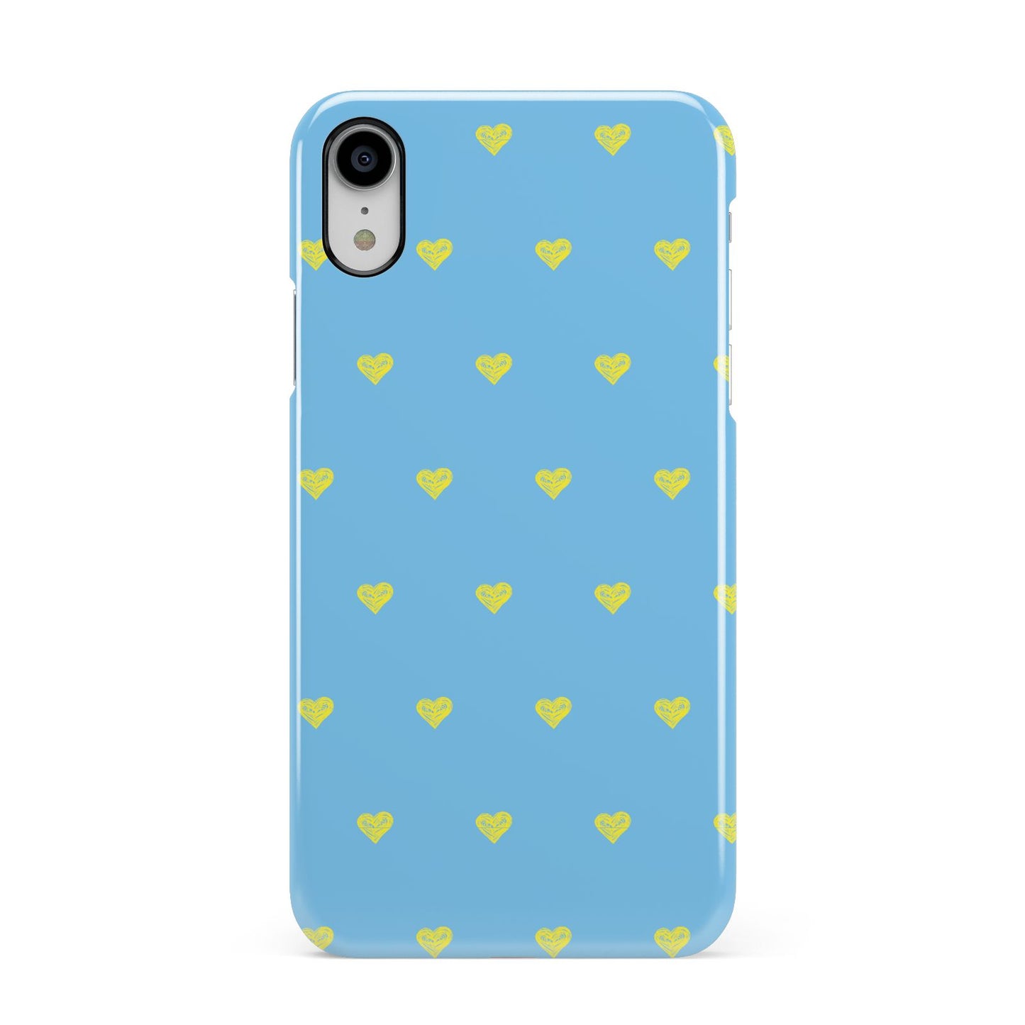 Valentines Hearts Polka Dot Apple iPhone XR White 3D Snap Case