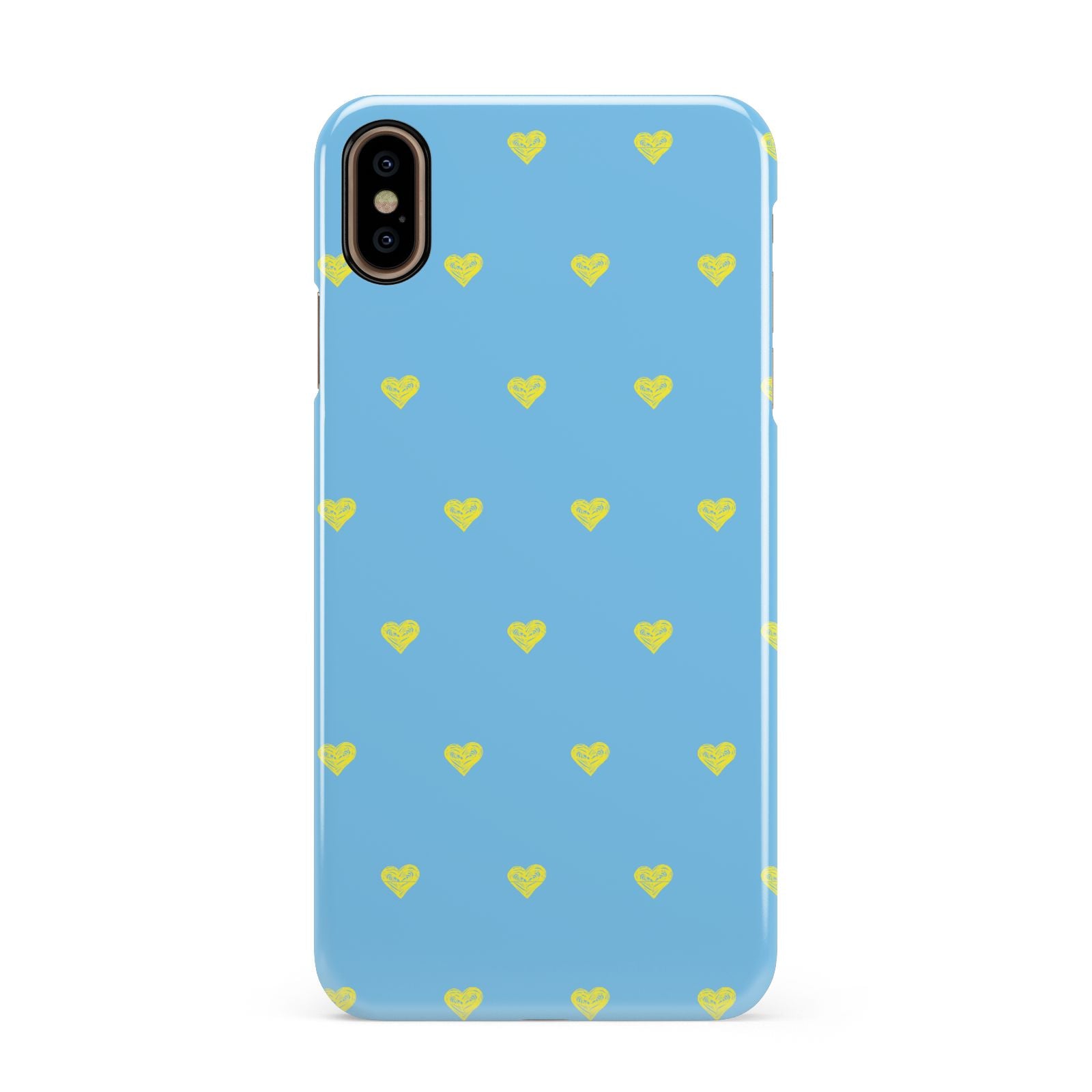 Valentines Hearts Polka Dot Apple iPhone Xs Max 3D Snap Case