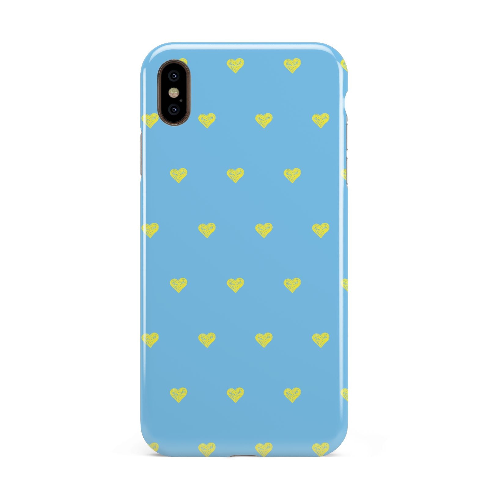 Valentines Hearts Polka Dot Apple iPhone Xs Max 3D Tough Case