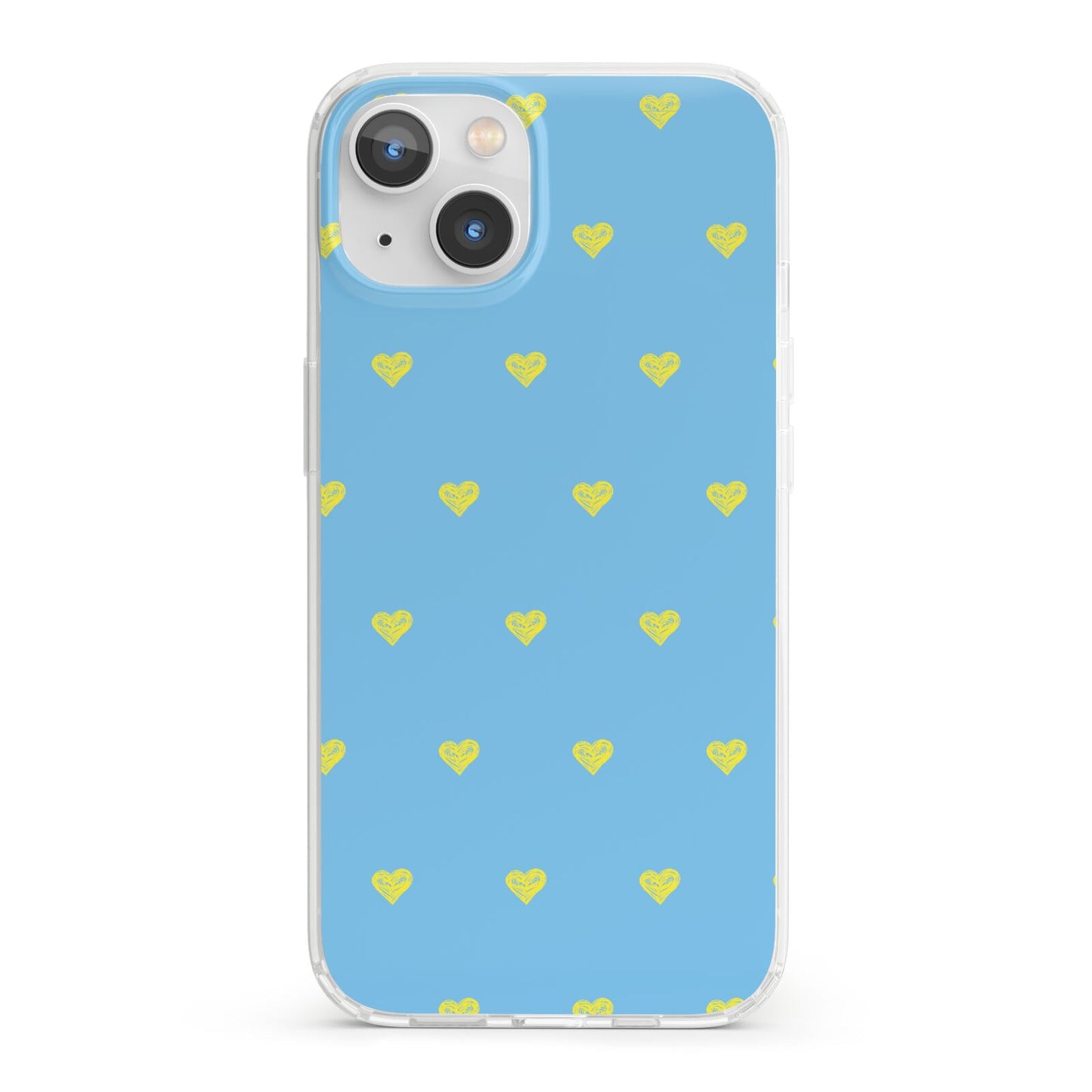 Valentines Hearts Polka Dot iPhone 13 Clear Bumper Case