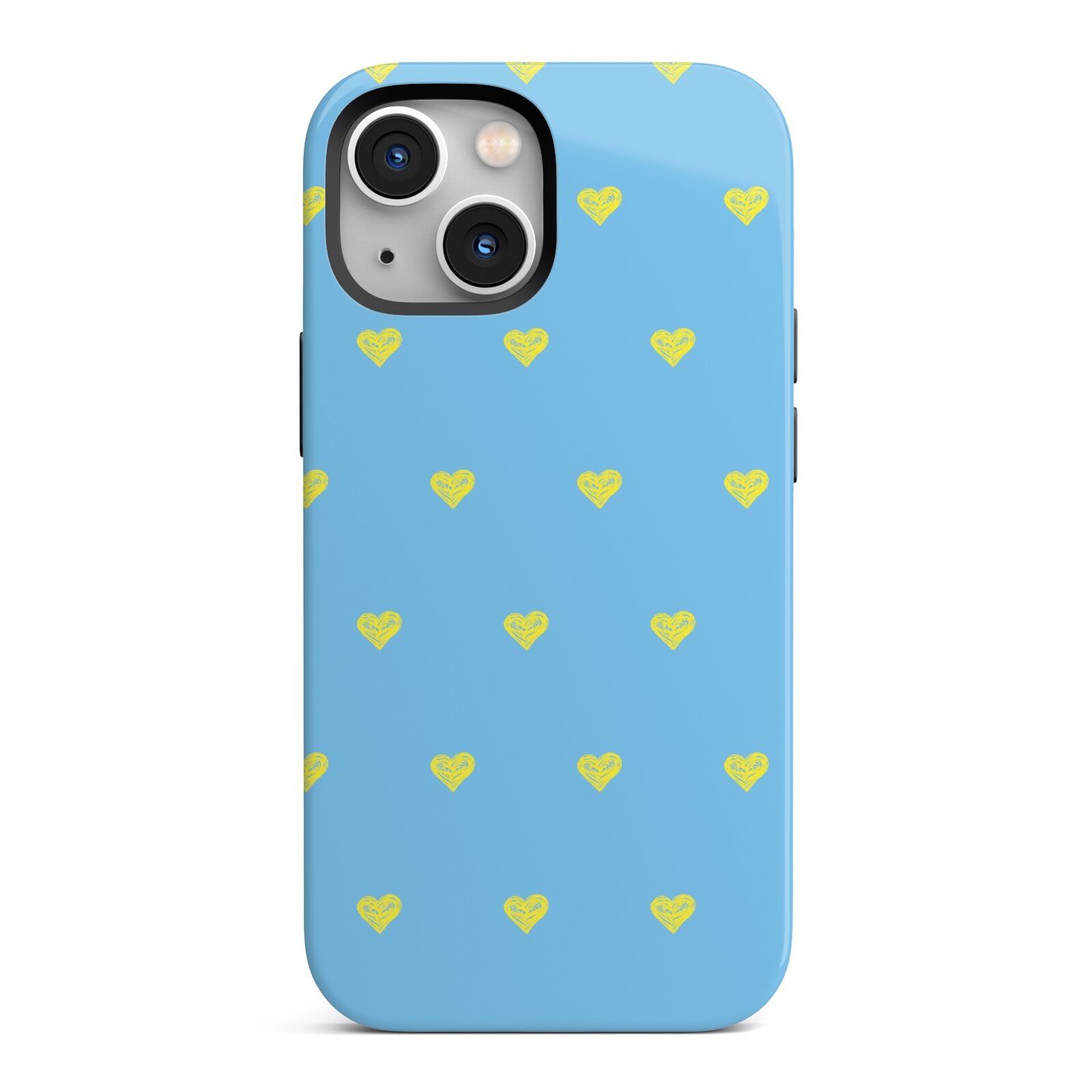 Valentines Hearts Polka Dot iPhone 13 Mini Full Wrap 3D Tough Case