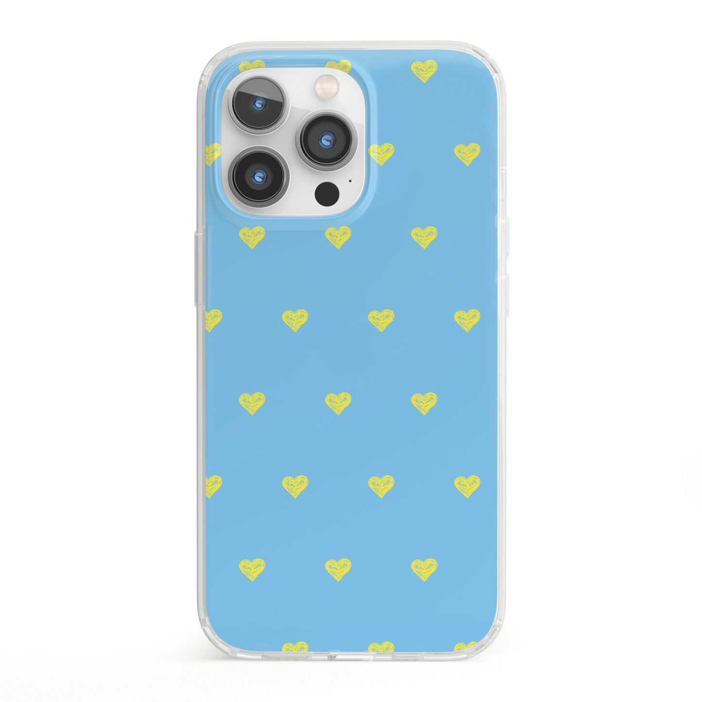 Valentines Hearts Polka Dot iPhone 13 Pro Clear Bumper Case