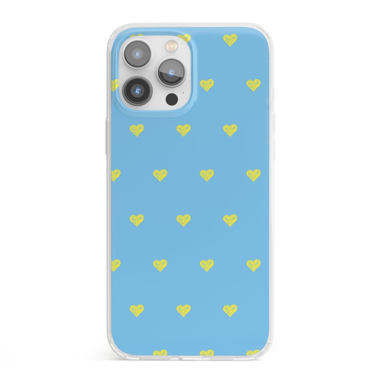 Valentines Hearts Polka Dot iPhone 13 Pro Max Clear Bumper Case