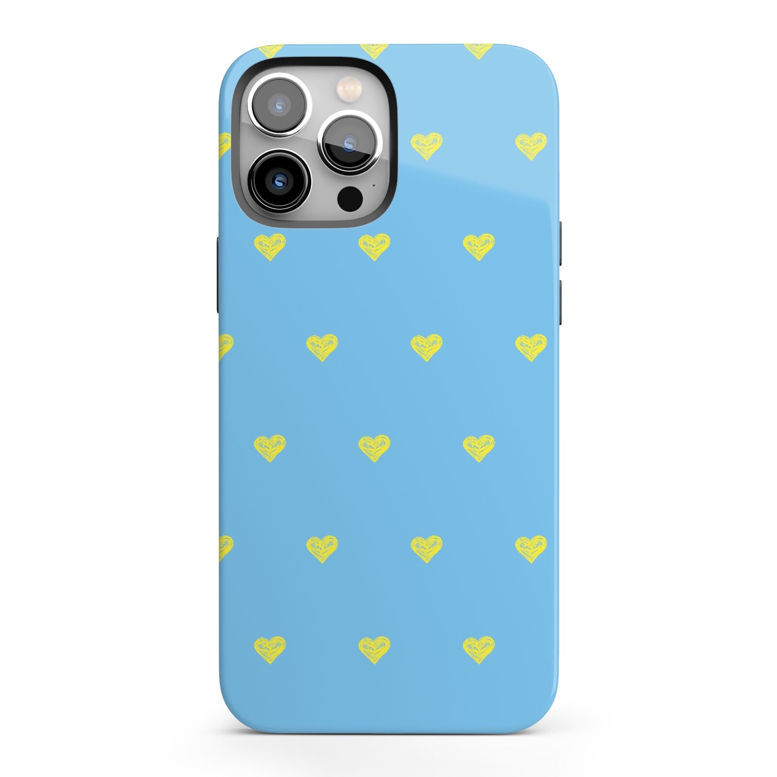 Valentines Hearts Polka Dot iPhone 13 Pro Max Full Wrap 3D Tough Case