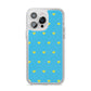 Valentines Hearts Polka Dot iPhone 14 Pro Max Clear Tough Case Silver