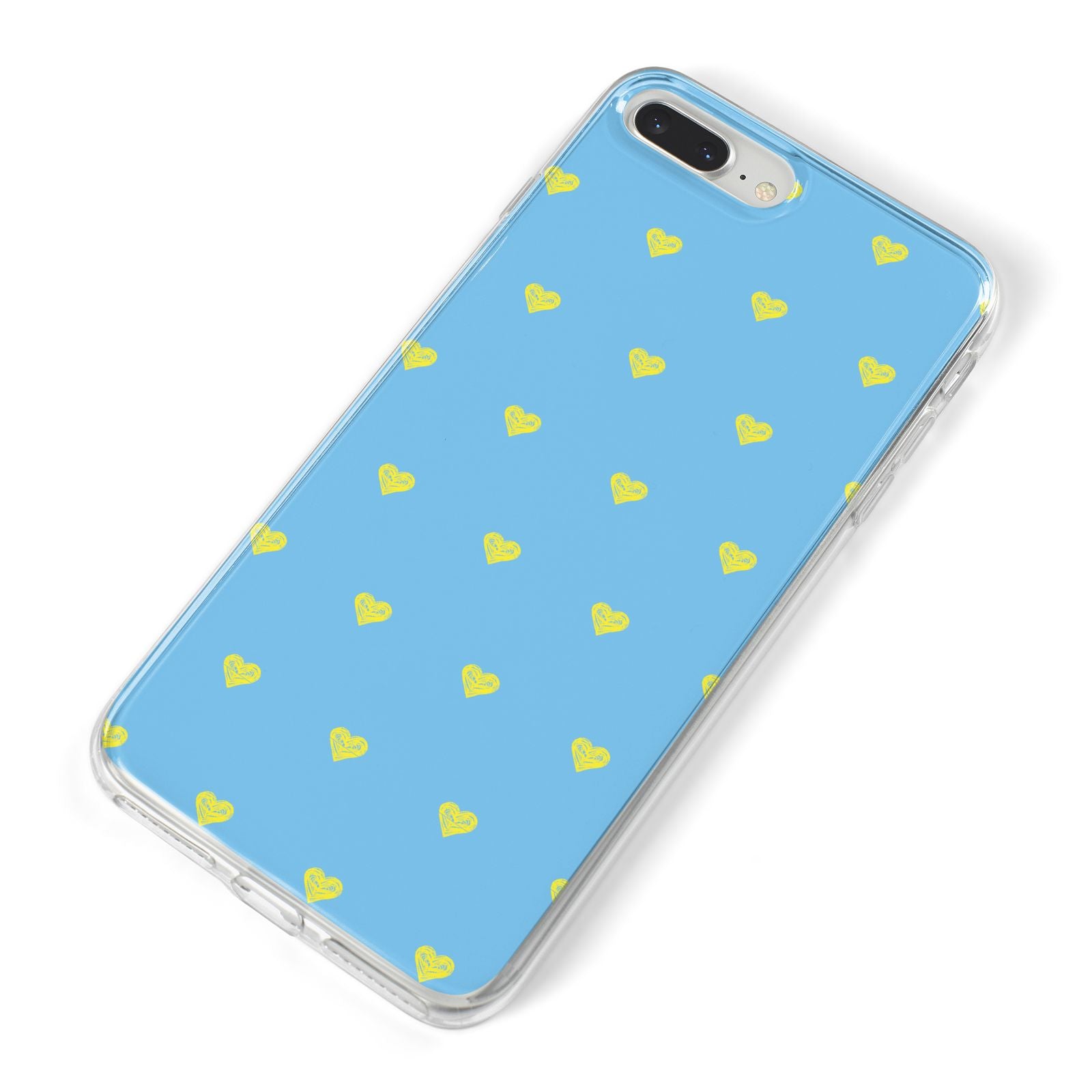 Valentines Hearts Polka Dot iPhone 8 Plus Bumper Case on Silver iPhone Alternative Image