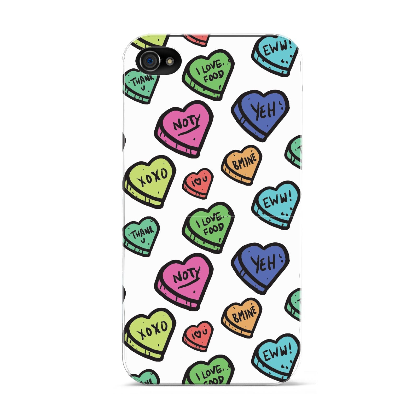 Valentines Love Heart Sweets Apple iPhone 4s Case