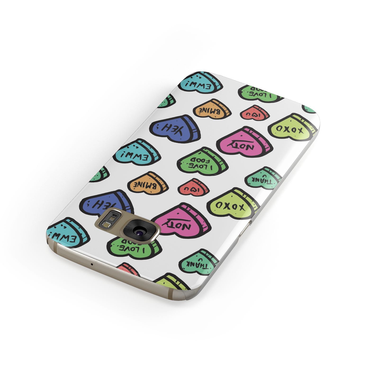 Valentines Love Heart Sweets Samsung Galaxy Case Front Close Up