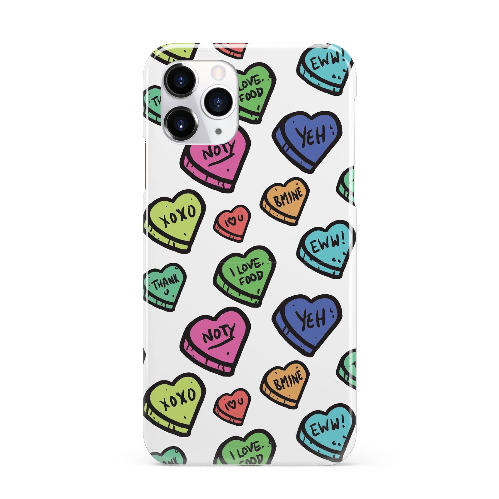 Valentines Love Heart Sweets iPhone 11 Pro 3D Snap Case