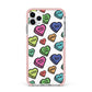 Valentines Love Heart Sweets iPhone 11 Pro Max Impact Pink Edge Case