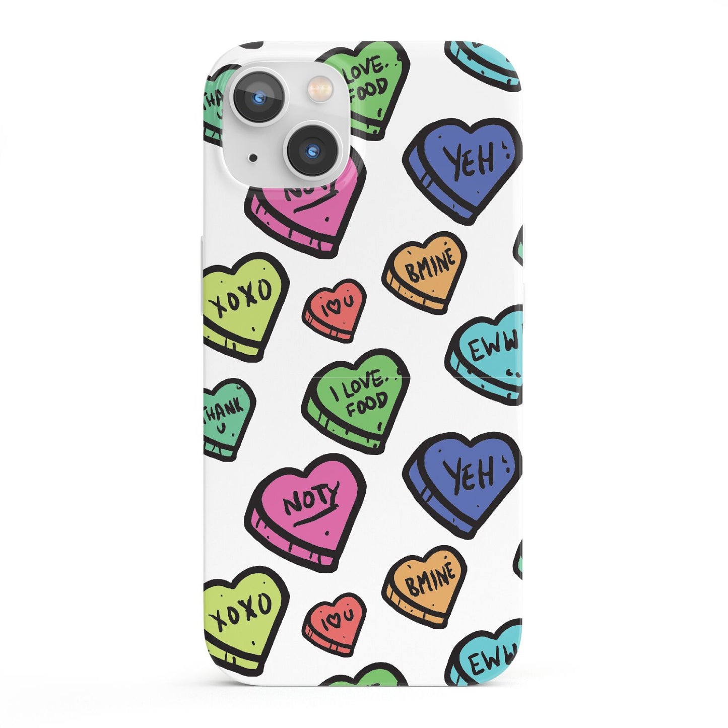 Valentines Love Heart Sweets iPhone 13 Full Wrap 3D Snap Case