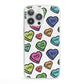Valentines Love Heart Sweets iPhone 13 Pro Clear Bumper Case