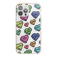 Valentines Love Heart Sweets iPhone 13 Pro Max TPU Impact Case with Pink Edges
