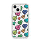 Valentines Love Heart Sweets iPhone 14 Glitter Tough Case Starlight