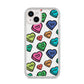 Valentines Love Heart Sweets iPhone 14 Plus Clear Tough Case Starlight