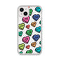 Valentines Love Heart Sweets iPhone 14 Plus Glitter Tough Case Starlight
