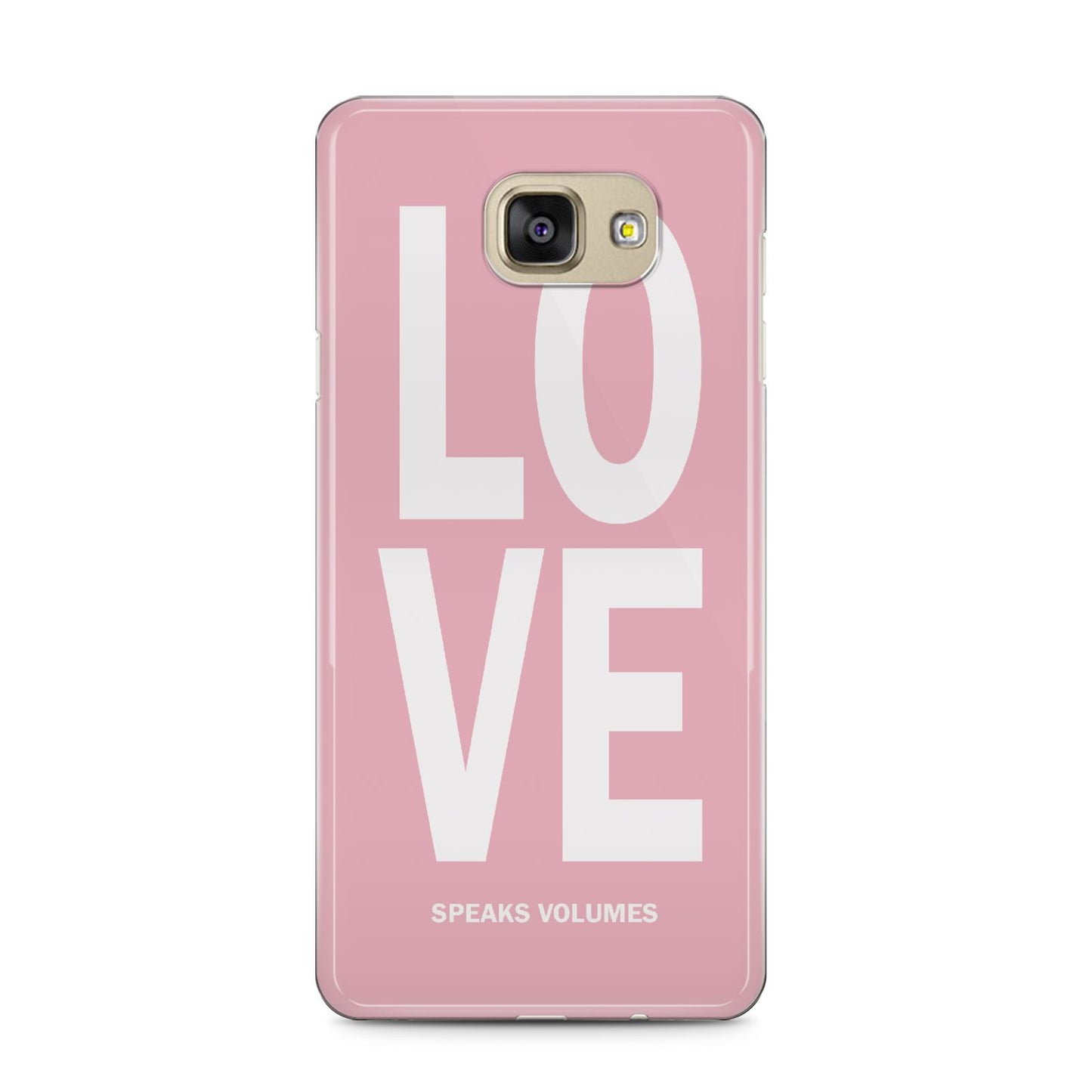 Valentines Love Speaks Volumes Samsung Galaxy A5 2016 Case on gold phone