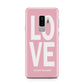 Valentines Love Speaks Volumes Samsung Galaxy S9 Plus Case on Silver phone