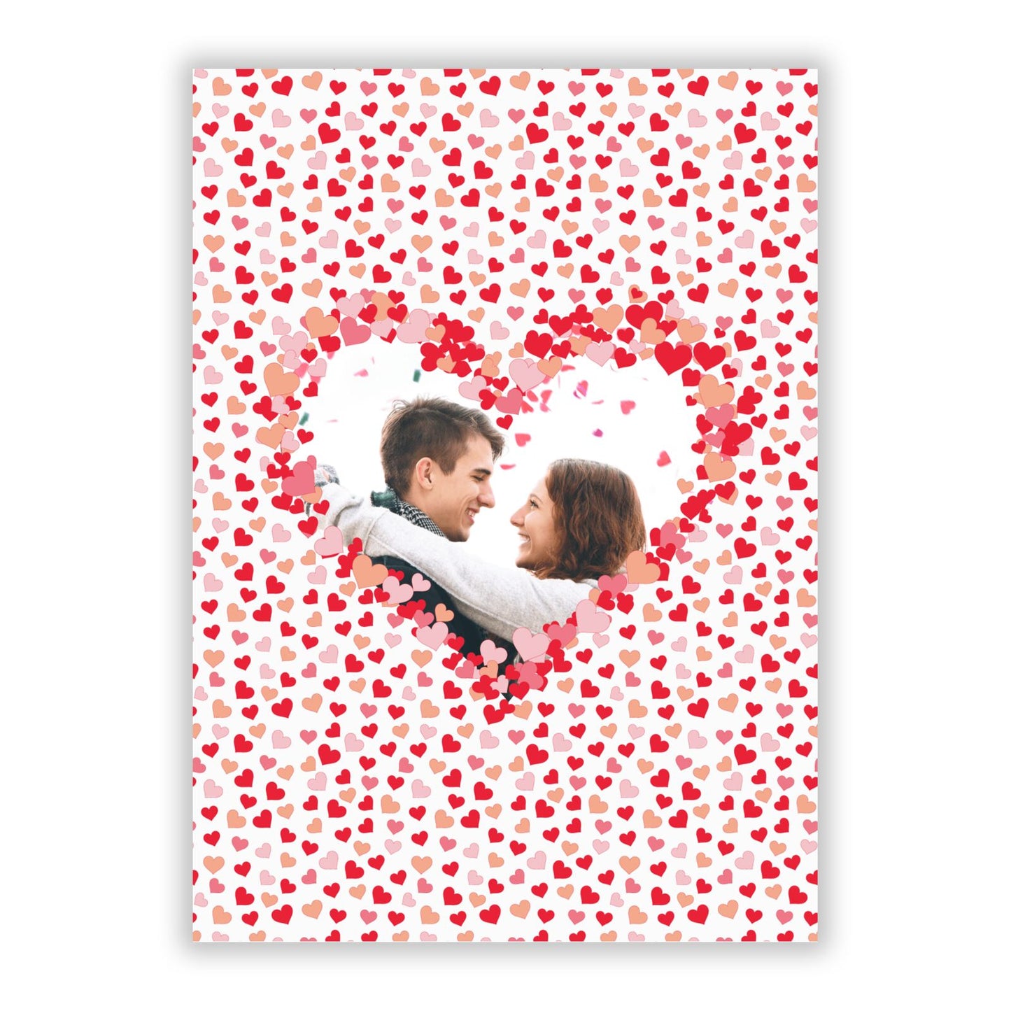 Valentines Photo Personalised A5 Flat Greetings Card