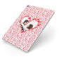 Valentines Photo Personalised Apple iPad Case on Silver iPad Side View