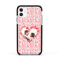 Valentines Photo Personalised Apple iPhone 11 in White with Black Impact Case