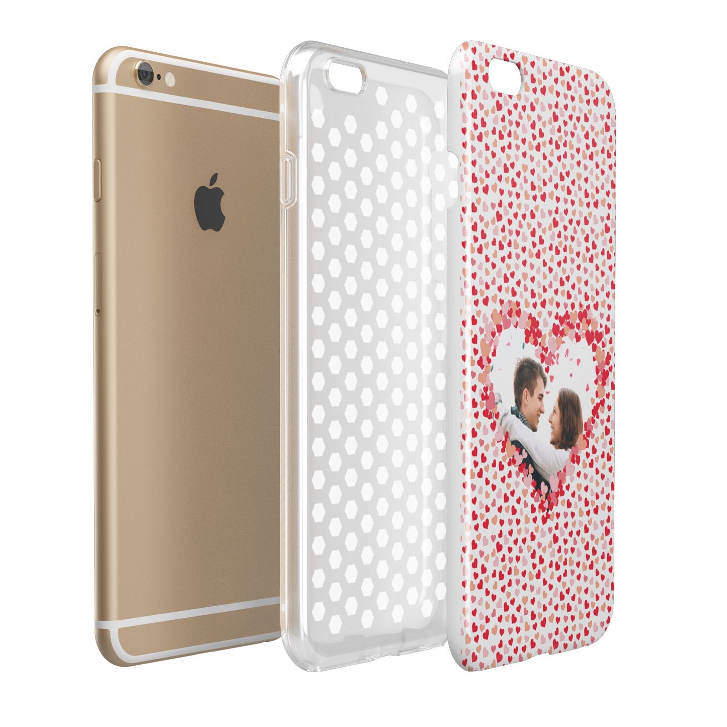 Valentines Photo Personalised Apple iPhone 6 Plus 3D Tough Case Expand Detail Image