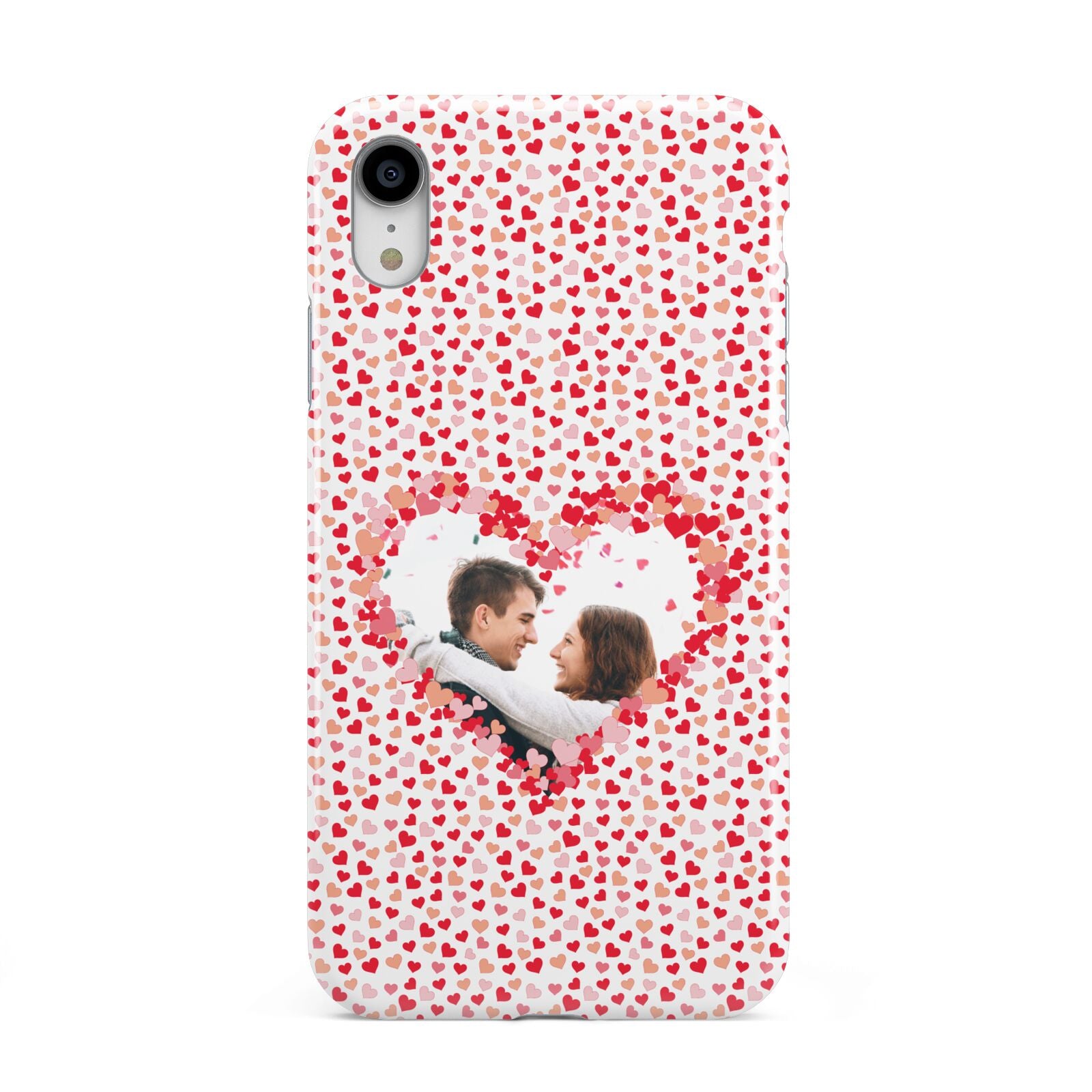 Valentines Photo Personalised Apple iPhone XR White 3D Tough Case