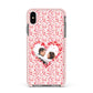 Valentines Photo Personalised Apple iPhone Xs Max Impact Case Pink Edge on Black Phone