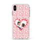 Valentines Photo Personalised Apple iPhone Xs Max Impact Case White Edge on Silver Phone