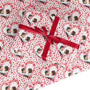 Valentines Photo Personalised Wrapping Paper