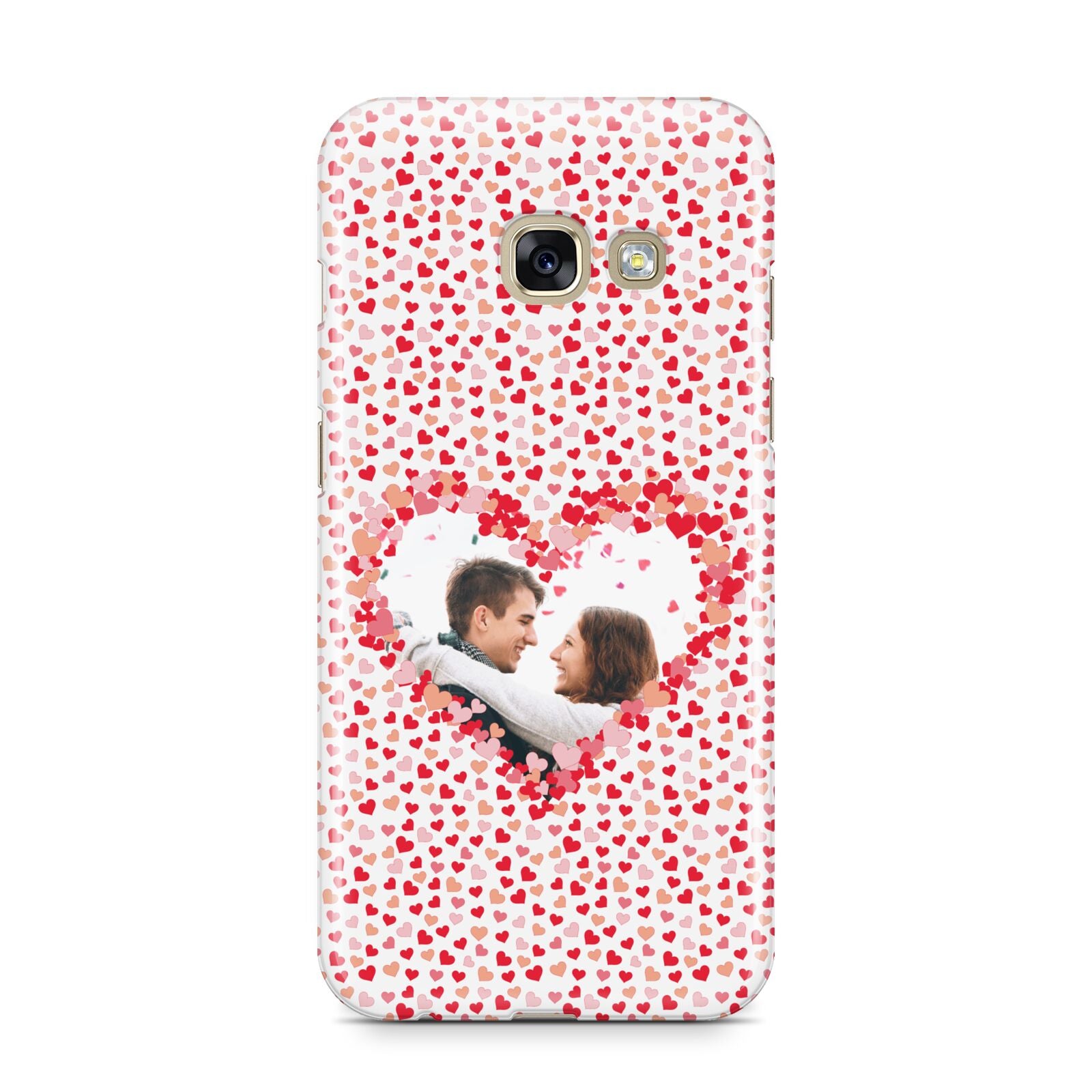 Valentines Photo Personalised Samsung Galaxy A3 2017 Case on gold phone